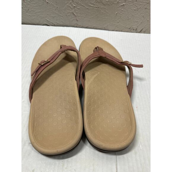 Vionic Womens Patty Sandal Mauve Fabric Thong Slide‎ Toe Post Shoe Flat Size 11 - Picture 3 of 4